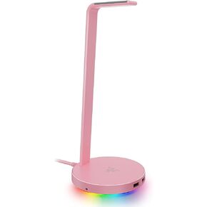 ريزر قاعدة محطة كروما ميركوري - سماعة راس Ständer mit USB (3 واجهات USB Ladestation mit abnehmbarer Kopfhörer-Halterung, RGB Chroma Beleuchtung, Rutschfest) ابيض، ابيض in Saudi Arabia