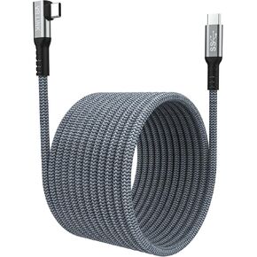 Arzweyk 16FT Link Cable Accessories Compatible for Oculus/Meta Quest 2/1/Pico 4, USB 3.2 Gen 1 Type C to C Charging Cable, 90 Degree 5Gbps Fast Data Transfer for VR Headset Gaming PC. in Saudi Arabia