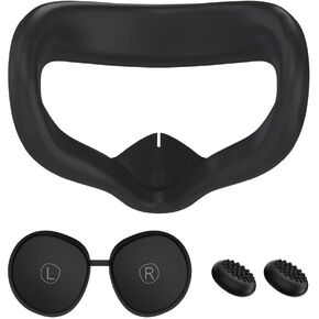 Face Cover Pad for Oculus Quest 2, Face Cover Replacement Sweat-Proof PU Foam Cushion with Lens Protector and Thumb Button Cap in Saudi Arabia