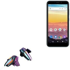 معدات ألعاب BoxWave لـ Cricket Vision 3 (Gaming Gear by BoxWave) - شاشة تعمل باللمس QuickTrigger، أزرار تشغيل سريعة للألعاب المحمولة FPS لـ Cricket Vision 3 - أسود داكن in Saudi Arabia