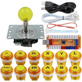 SJ@JX Arcade Game LED Controller Lamp USB Encoder Gamepad Cherry MX Microswitch Light Button 4-8way LED Joystick for Nintendo Switch PC PS3 Raspberry Pi MAME in Kuwait