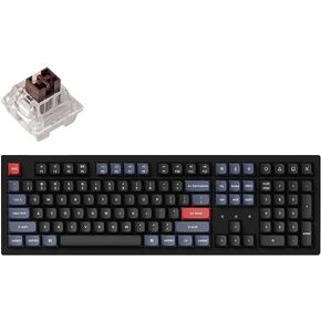 لوحة مفاتيح ميكانيكية لاسلكية مخصصة Keychron K10 Pro QMK/VIA، حجم كامل قابل للتبديل السريع، 108 مفاتيح قابلة للبرمجة، مفتاح أحمر بإضاءة خلفية LED بيضاء، لوحة مفاتيح ألعاب سلكية بلوتوث/USB-C لنظام التشغيل Mac Windows Linux in Kuwait