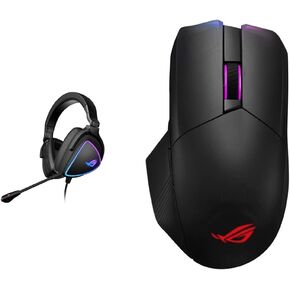 سماعة الألعاب ASUS RGB ROG Delta | Hi-Res ESS Quad-DAC، تأثير إضاءة RBG الدائري | موصل USB-C لأجهزة الكمبيوتر ووحدات التحكم والألعاب المحمولة | سماعات الألعاب مع ميكروفون قابل للفصل in Kuwait