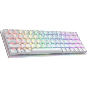 Ranked G65 Guardian 65% | Full Aluminum Frame | Ultra Slim Hot Swappable Mechanical Gaming Keyboard | 68 Keys Multi Color RGB LED Backlit for PC/Mac Gamer (Black, Gateron Low Profile Red) in Saudi Arabia