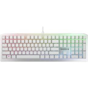 لوحة مفاتيح الألعاب الميكانيكية السلكية Cherry MV 3.0 Viola. إضاءة خلفية RGB مع مفاتيح فيولا خطية متقاطعة. من صناع MX Switch. (أبيض)