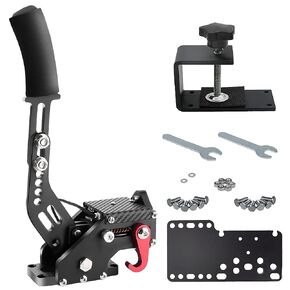 PC Racing Game USB Handbrake - Endxedo 16Bit Simulate Linear Handbrake for Racing Games, Compatible with Logitech G27 G29 G920 G923 T500 T300 with Fixing Clip and Plate Black in Kuwait
