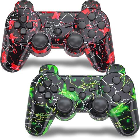 CFORWARD Wireless Controller, Game Controller Compatible for Play3 Controller, Wireless Bluetooth Gamepad with Charger Cable Thumb Grips in Kuwait