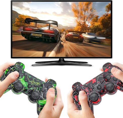 CFORWARD Wireless Controller, Game Controller Compatible for Play3 Controller, Wireless Bluetooth Gamepad with Charger Cable Thumb Grips in Kuwait