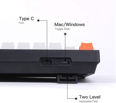 Keychron C1 TKL Mechanical Wired Gaming Keyboard – RGB Backlit Compact Keyboard with Linear Red Switches for Mac & Windows in Kuwait