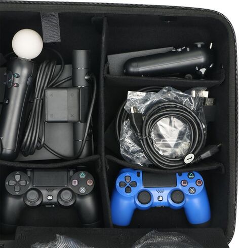 حقيبة سفر صلبة لجهاز تشغيل الالعاب Playstation 4 برو من سوني + مجموعة اطلاق PlayStation الواقع الافتراضي PSVR من Co2CREA in Saudi Arabia