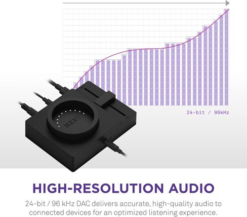 NZXT Relay Wired PC Gaming Headset - AP-WCB40-B2 - Hi-Res Audio Certified - DTS Headphone:X - 7.1 Surround Sound - Lightweight & Comfortable Design - Detachable Microphone - Black in Saudi Arabia