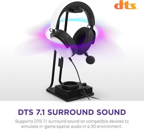 NZXT Relay Wired PC Gaming Headset - AP-WCB40-B2 - Hi-Res Audio Certified - DTS Headphone:X - 7.1 Surround Sound - Lightweight & Comfortable Design - Detachable Microphone - Black in Saudi Arabia