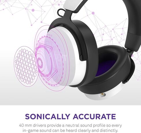 NZXT Relay Wired PC Gaming Headset - AP-WCB40-B2 - Hi-Res Audio Certified - DTS Headphone:X - 7.1 Surround Sound - Lightweight & Comfortable Design - Detachable Microphone - Black in Saudi Arabia