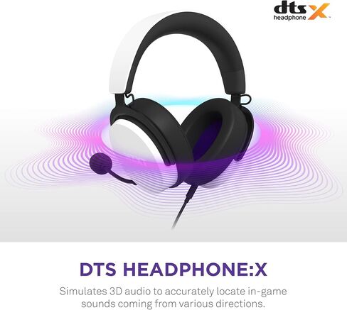 NZXT Relay Wired PC Gaming Headset - AP-WCB40-B2 - Hi-Res Audio Certified - DTS Headphone:X - 7.1 Surround Sound - Lightweight & Comfortable Design - Detachable Microphone - Black in Saudi Arabia