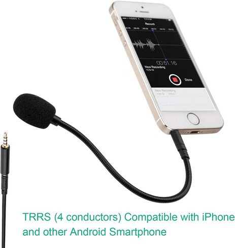 Smays Gooseneck Plug-in Microphone Replacement for PC Laptop Camera Phone, PDP Afterglow AG6, Turtle Beach Gaming Headset and 3.5MM TRS TRRS Audio Port Devices - External Mic, 2-Pack in Saudi Arabia