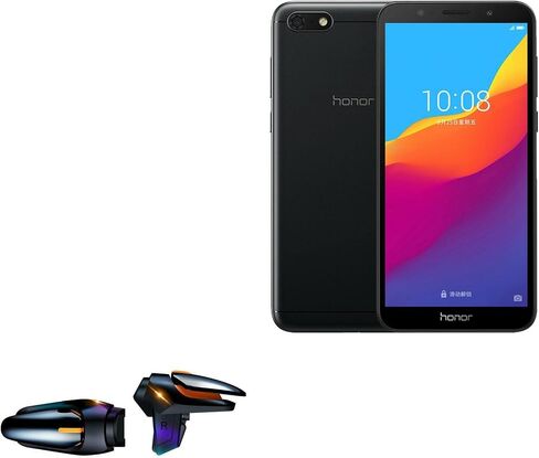 BoxWave Gaming Gear متوافقة مع Honor 7S (Gaming Gear by BoxWave) - شاشة اللمس QuickTrigger Auto، أزرار الزناد Autofire Gaming Mobile FPS لـ Honor 7S - Jet Black in Saudi Arabia