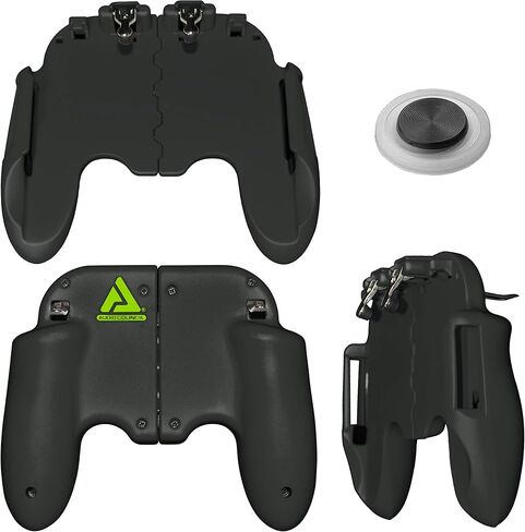 Mobile Game Controller PUBG Mobile Controller Gamepad with Joystick Mobile Trigger for 4-7 Inch Mobile Phones (Black/Gold) in Saudi Arabia