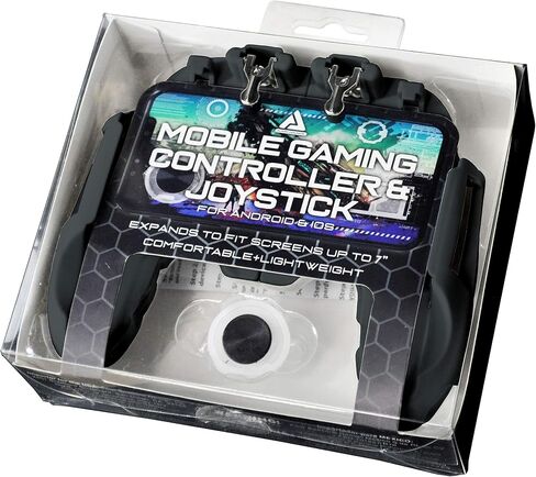Mobile Game Controller PUBG Mobile Controller Gamepad with Joystick Mobile Trigger for 4-7 Inch Mobile Phones (Black/Gold) in Saudi Arabia