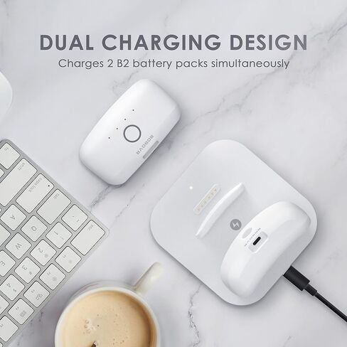 BOBOVR Twin Charger Dock Combo for B2 Battery Pack/M3 Pro Head Strap, Magnetically Supply Power to 2 B2 Battery Packs（Not Compatible with S3 Pro） in Kuwait