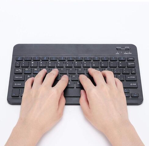 توسوني كيبورد USB مع كيبورد باللغة الانجليزية الروسية 80 - كيبورد بلوتوث 10.1 انش خفيفة الوزن مقاومة للماء عريضة للغاية مضادة للغبار in Kuwait