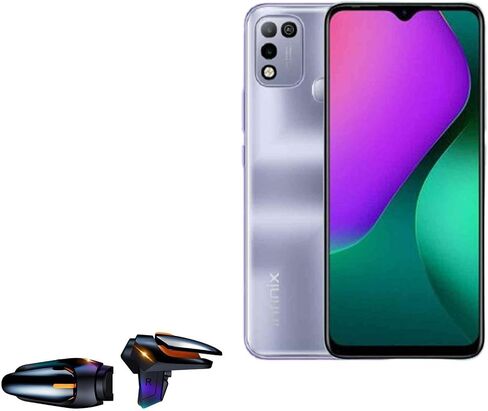 BoxWave Gaming Gear متوافقة مع Infinix Hot 10 Play (Gaming Gear by BoxWave) - شاشة اللمس QuickTrigger Auto، أزرار الزناد Autofire Gaming Mobile FPS لـ Infinix Hot 10 Play - Jet Black in Saudi Arabia