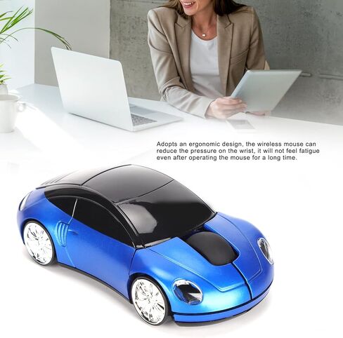 ASHATA 2.4G Car Mouse with USB Reciver 1600DPI Optical Mouse for PC Computer Laptop Tablet, High Cute Mouse for XP//Win7/ME/2000/for OS (Pink) in Saudi Arabia
