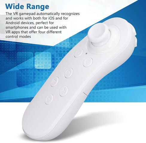 VBestLife VR Gamepad For iOS, Android, PC - Modern 4 Mode Gamepad Joystick With Remote Controller Function for Phone, Desktop, PC (White) in Kuwait