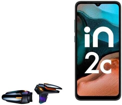 BoxWave Gaming Gear متوافقة مع Micromax in 2C (Gaming Gear by BoxWave) - شاشة اللمس QuickTrigger Auto، أزرار الزناد Autofire Gaming Mobile FPS لـ Micromax in 2C - Jet Black in Saudi Arabia