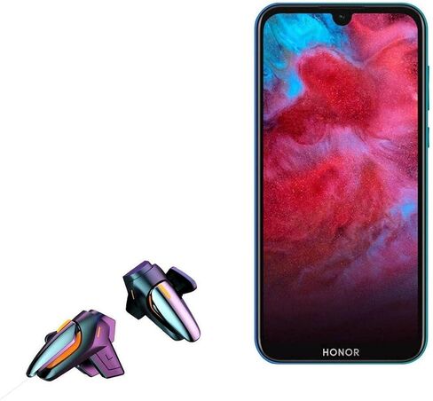 BoxWave Gaming Gear Compatible with Honor Play 3e (Gaming Gear by BoxWave) - Touchscreen QuickTrigger, Trigger Buttons Quick Gaming Mobile FPS for Honor Play 3e - Jet Black in Saudi Arabia