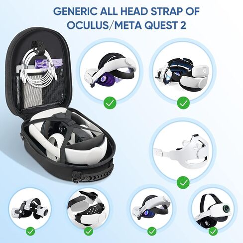 حقيبة حمل لأوكولوس كويست 2 النسخة العادية/ تصميم رسمي وكيوي/بوبوفر/أورزيرو/CNBEYOUNG All Elite Strap ، حقيبة ظهر كتف للسفر قابلة للتوسيع مجموعة كاملة من الملحقات in Kuwait