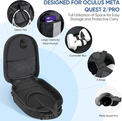 حقيبة حمل لأوكولوس كويست 2 النسخة العادية/ تصميم رسمي وكيوي/بوبوفر/أورزيرو/CNBEYOUNG All Elite Strap ، حقيبة ظهر كتف للسفر قابلة للتوسيع مجموعة كاملة من الملحقات in Kuwait