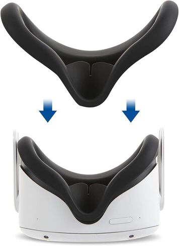 غطاء مقابض وحدة تحكم الواقع الافتراضي مع حزام مفصل مضاد للرمي لجهاز Meta/Oculus Quest 2 + غطاء زر الإبهام VR (أزرق) in Kuwait