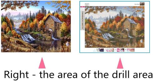 لوحة ألماس 5D DIY حفر كامل، Xizhendai 5D DIY تطريز عبر الغرز لوحات كاملة مستديرة الحفر حجر الراين اللوحة الفنية غرفة المعيشة المنزلية غرفة نوم جدار ديكور (مزرعة، 30 × 40 سم) in Kuwait