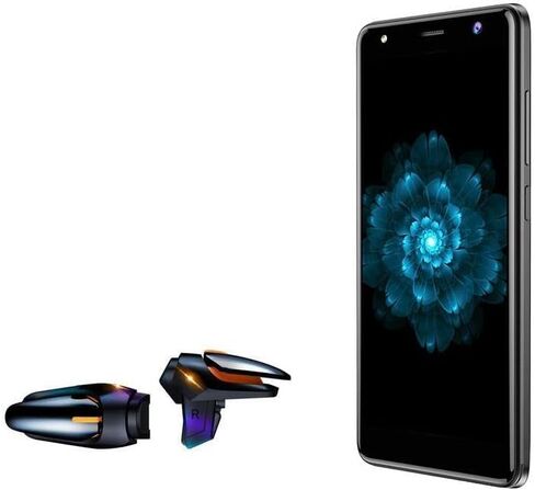 BoxWave Gaming Gear Compatible with Yezz Max 1 (Gaming Gear by BoxWave) - Touchscreen QuickTrigger Auto, Trigger Buttons Autofire Gaming Mobile FPS for Yezz Max 1 - Jet Black in Saudi Arabia