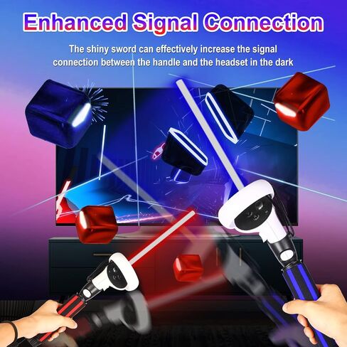 VR Beat Saber Handle Accessories and Long Stick Handle Extension Grips for Oculus Quest 2 Controllers, Also Suitable for Supernatural Training,Fruit Ninja,Blade & Sorcery and VR Game in Saudi Arabia