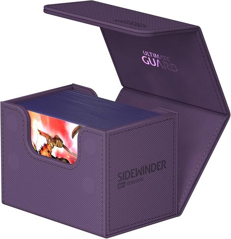 Ultimate Guard Sidewinder 80+, Deck Box for 80 Double-Sleeved TCG Cards, Black, Magnetic Closure & Microfiber Inner Lining for Secure Storage in Saudi Arabia