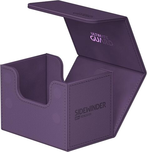 Ultimate Guard Sidewinder 80+, Deck Box for 80 Double-Sleeved TCG Cards, Black, Magnetic Closure & Microfiber Inner Lining for Secure Storage in Saudi Arabia