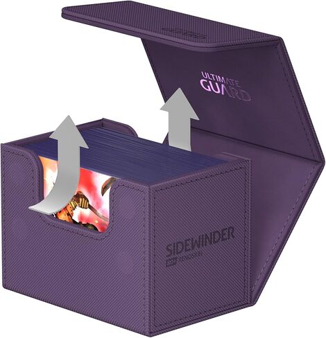Ultimate Guard Sidewinder 80+, Deck Box for 80 Double-Sleeved TCG Cards, Black, Magnetic Closure & Microfiber Inner Lining for Secure Storage in Saudi Arabia