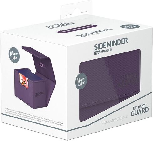 Ultimate Guard Sidewinder 80+, Deck Box for 80 Double-Sleeved TCG Cards, Black, Magnetic Closure & Microfiber Inner Lining for Secure Storage in Saudi Arabia