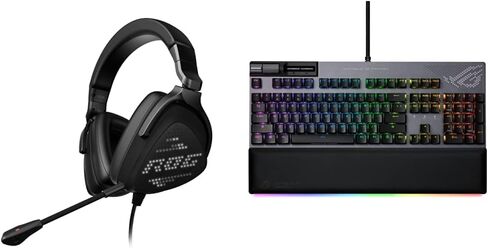 سماعة الألعاب ASUS RGB ROG Delta | Hi-Res ESS Quad-DAC، تأثير إضاءة RBG الدائري | موصل USB-C لأجهزة الكمبيوتر ووحدات التحكم والألعاب المحمولة | سماعات الألعاب مع ميكروفون قابل للفصل in Kuwait