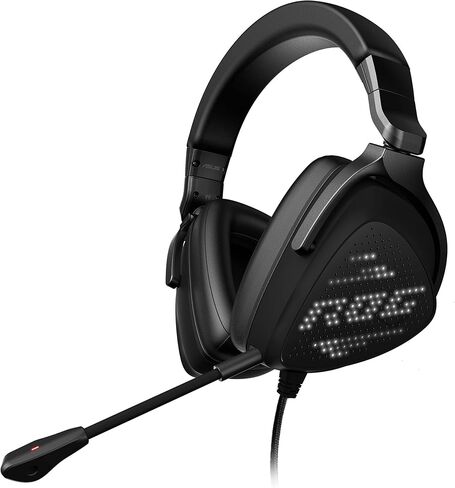 سماعة الألعاب ASUS RGB ROG Delta | Hi-Res ESS Quad-DAC، تأثير إضاءة RBG الدائري | موصل USB-C لأجهزة الكمبيوتر ووحدات التحكم والألعاب المحمولة | سماعات الألعاب مع ميكروفون قابل للفصل in Kuwait