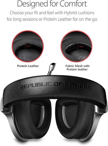 ASUS ROG Delta CORE Gaming Headset for PC, Mac, PlayStation 4, Xbox One and Nintendo Switch with Hi-Res Audio, and Exclusive Airtight-Chamber Design Black in Kuwait