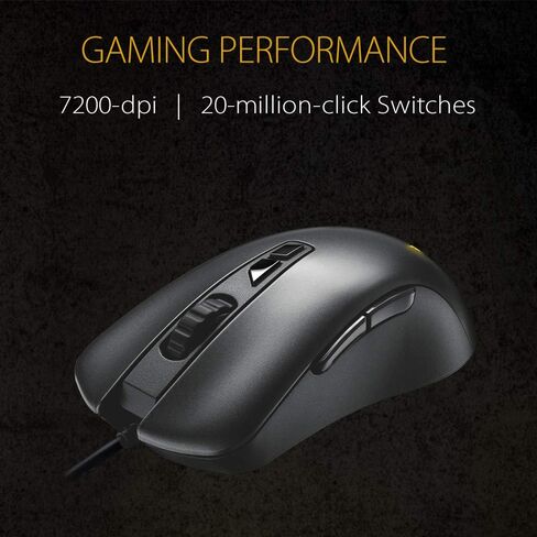 ASUS TUF Gaming M3 Ergonomic Wired RGB Gaming Mouse with 7000-dpi Sensor, Lightweight Build, Durable Coating, Heavy-Duty switches, Seven programmable Buttons and Aura Sync in Saudi Arabia
