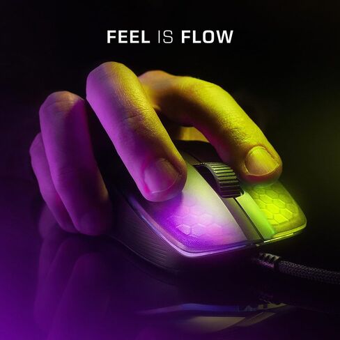 ROCCAT Kone AIMO Remastered PC Gaming Mouse, Optical, RGB Backlit Lighting, 23 Programmable Keys, Onboard Memory, Palm Grip, Owl Eye Sensor, Ergonomic, LED Illumination, Adjustable to 16,000 DPI-Black in Saudi Arabia