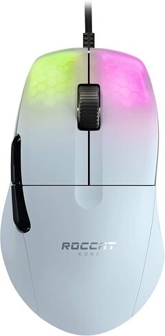 ماوس ألعاب ROCCAT Kone Pro PC، تصميم مريح خفيف الوزن، Titan Switch Optical، إضاءة AIMO RGB، ماوس كمبيوتر سلكي Superlight، عجلة تمرير Titan، هيكل قرص العسل، 19K DPI، أسود in Kuwait