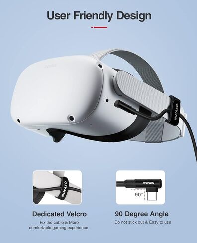 كابل وصلة USB 3.0 من NIMASO بطول 10 أقدام، متوافق مع Meta/Oculus Quest 2 / Quest1، كابل نقل بيانات الكمبيوتر عالي السرعة USB C إلى USB C لسماعات الواقع الافتراضي وأجهزة الكمبيوتر المخصصة للألعاب in Kuwait