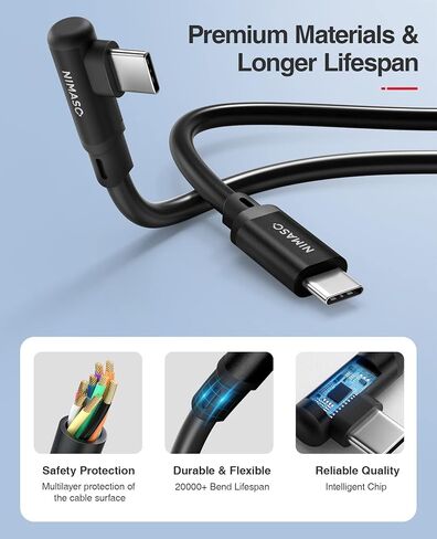 كابل وصلة USB 3.0 من NIMASO بطول 10 أقدام، متوافق مع Meta/Oculus Quest 2 / Quest1، كابل نقل بيانات الكمبيوتر عالي السرعة USB C إلى USB C لسماعات الواقع الافتراضي وأجهزة الكمبيوتر المخصصة للألعاب in Kuwait