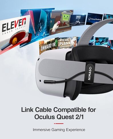 كابل وصلة USB 3.0 من NIMASO بطول 10 أقدام، متوافق مع Meta/Oculus Quest 2 / Quest1، كابل نقل بيانات الكمبيوتر عالي السرعة USB C إلى USB C لسماعات الواقع الافتراضي وأجهزة الكمبيوتر المخصصة للألعاب in Kuwait