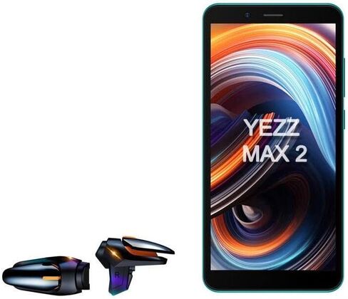 BoxWave Gaming Gear متوافقة مع Yezz Max 2 (Gaming Gear by BoxWave) - شاشة لمس QuickTrigger Auto، أزرار Trigger Autofire Gaming Mobile FPS لـ Yezz Max 2 - أسود غامق in Saudi Arabia