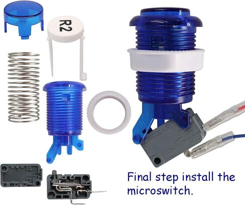 SJ@JX Arcade Game 2 Player Controller DIY Kit Buttons with Logo Coin X Y Start Select 8 Way Joystick USB Encoder للكمبيوتر الشخصي MAME Raspberry Pi in Saudi Arabia